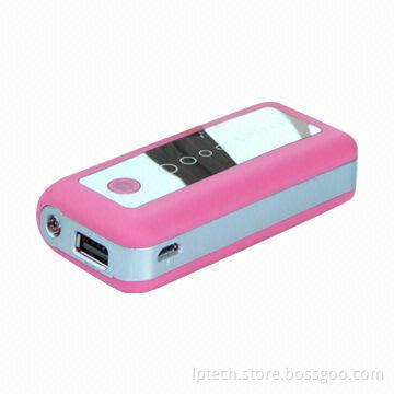 5,200mAh Capacity Emergency Mobile Travel Power Bank/Charger with 5V DC/1A Input